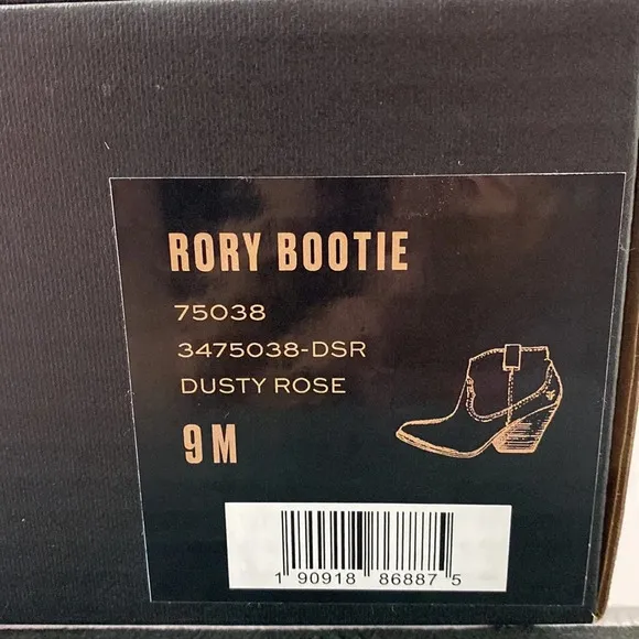 Frye &quot;NEW&quot; Western Dusty Rose Rory Leather Cowboy Pointed Toe Ankle Boots Size 9