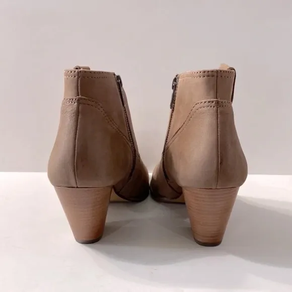 Frye &quot;NEW&quot; Western Dusty Rose Rory Leather Cowboy Pointed Toe Ankle Boots Size 9