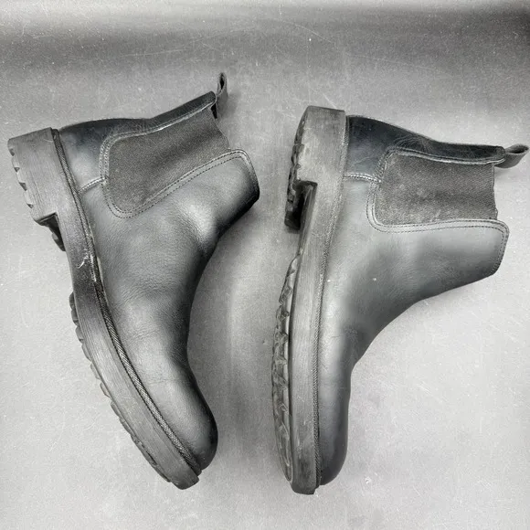 Frye and Co. Leather Chelsea Bowery Boots Ankle Pull On Black Mens Sz 8.5