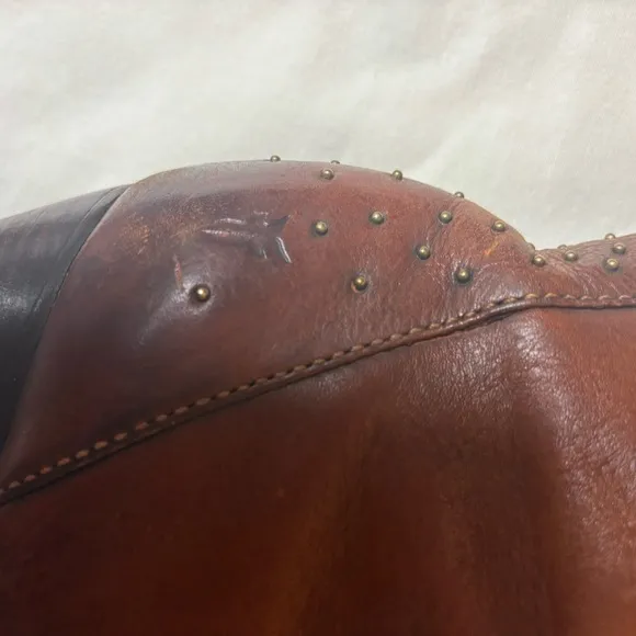 Frye Brown Heeled Boots Classic Leather