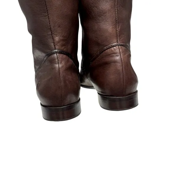Frye Brown Leather Cindy Slouch Boots Sz 8.5