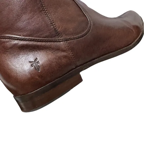 Frye Brown Leather Cindy Slouch Boots Sz 8.5