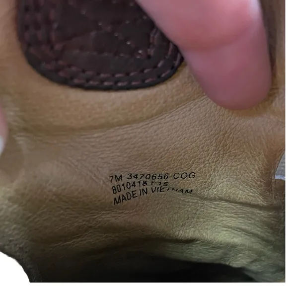 Frye Carson Leather Hidden Wedge Cognac Ankle Booties Size 7