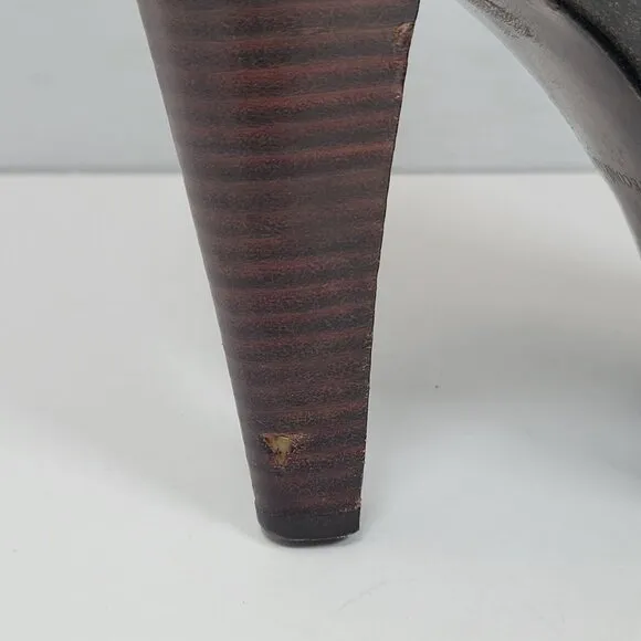 Frye Harlow Campus Women's Charcoal/Black High Heel Tall Boots 77343 US Size 6M
