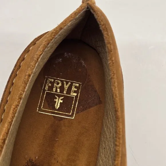 FRYE Holly Camel Brown Leather Gladiator Lace-Up Sandals, Size 8.5