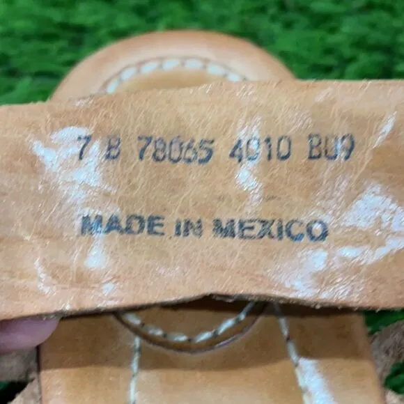 Frye Jacey Huarache Sandals Brown Leather