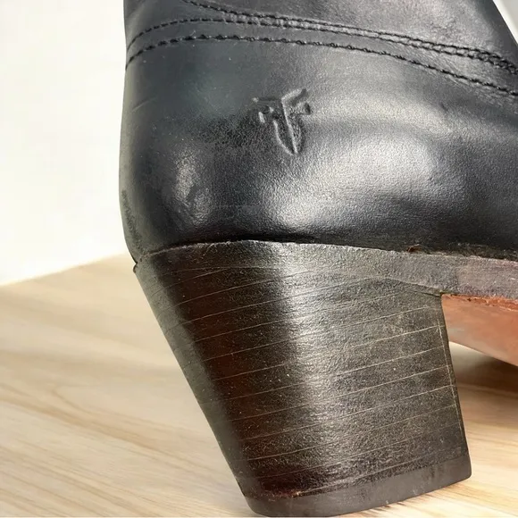 Frye Jane Tall Cuff Black Leather Boots -  Size 6B