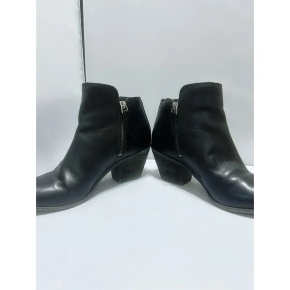 Frye Judith Double Zip Leather Ankle Boots in Black