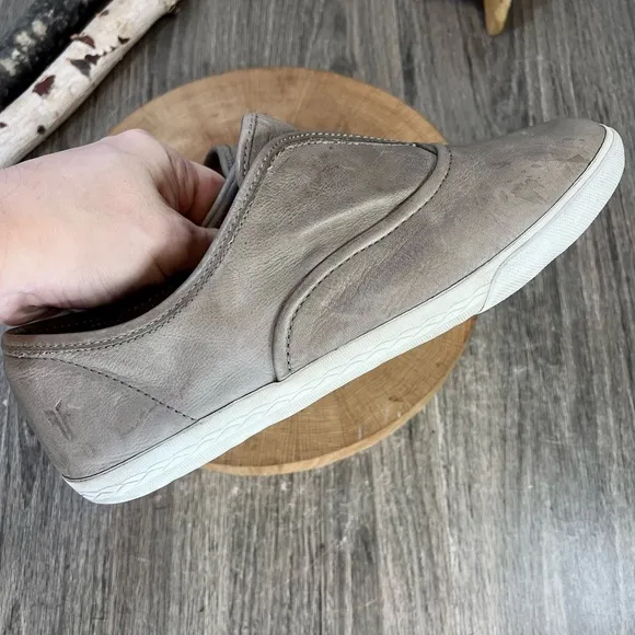 *FRYE | Mindy Slip-On Leather Sneaker Shoes in Tan Brown Size 9.5