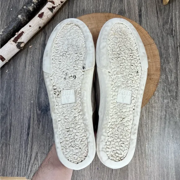 *FRYE | Mindy Slip-On Leather Sneaker Shoes in Tan Brown Size 9.5