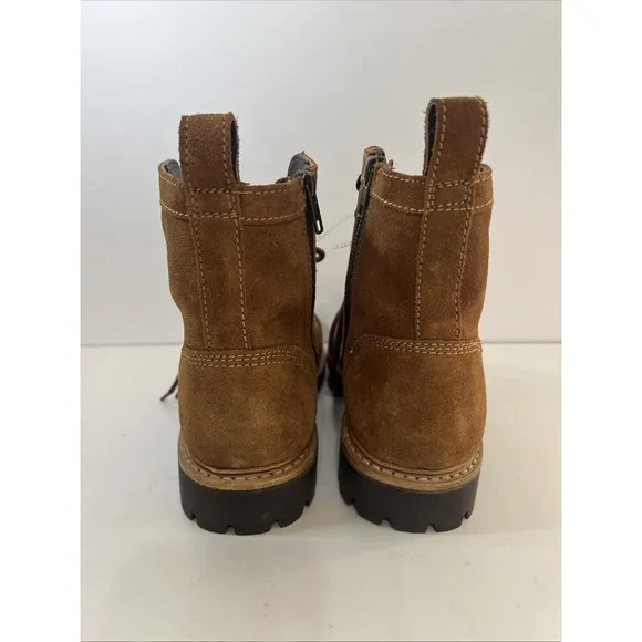 Frye Russell Mens Tan Leather Suede Cap Boots FR41606 Lace Zip Up Sz 9 1/2 NEW