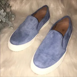 FRYE Sz 6 Camille Blue Ivy Suede Slip-On Shoes/Sneaker