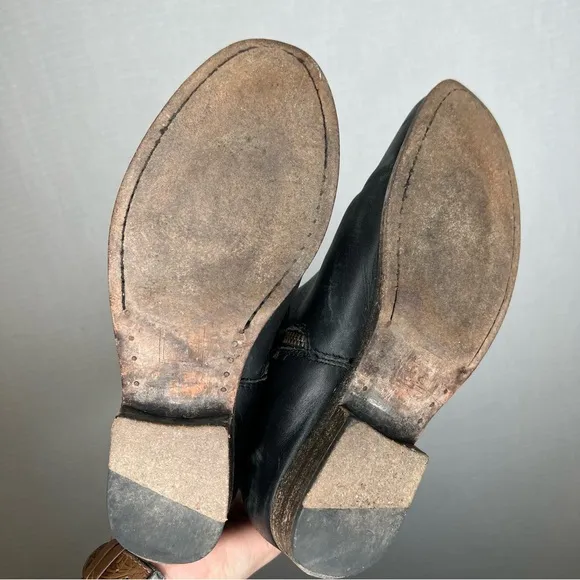 FRYE | Tall Mid Calf Stylish Black Leather Boots 7 Woman’s