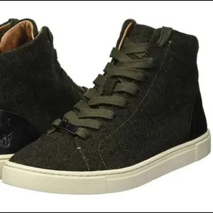 Frye Women’s Ivy Olive Wool Lace Up High Top