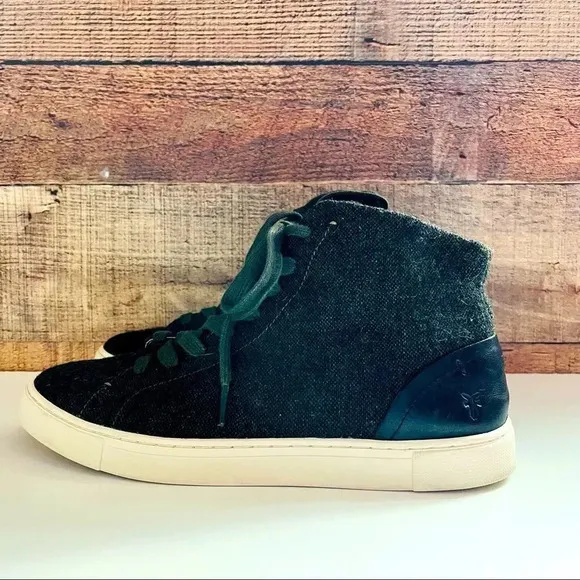 Frye Women’s Ivy Olive Wool Lace Up High Top