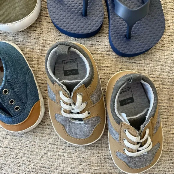 Gap, Carter’s, &amp; Old Navy - Baby Boy Shoe Lot - Mixed Sizes - EUC!