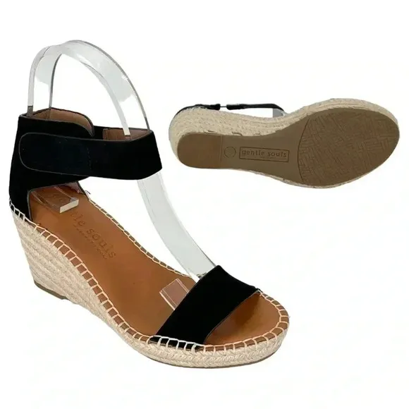 Gentle Souls Kenneth Cole Charli Ankle Strap Womens Wedge Sandals Size 5.5M