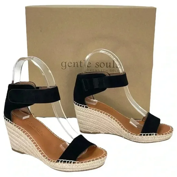 Gentle Souls Kenneth Cole Charli Ankle Strap Womens Wedge Sandals Size 5.5M