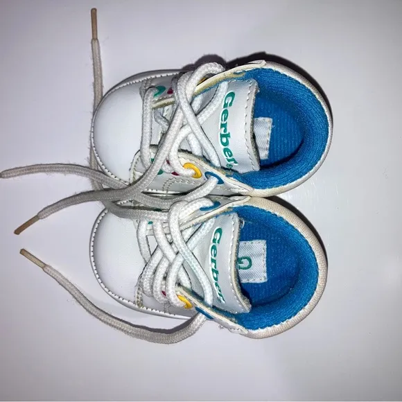 Gerber Vintage Crib Shoes / Slip Guard / Infant shoes 1980’s approx size 0‎