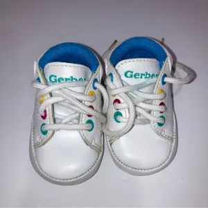 Gerber Vintage Crib Shoes / Slip Guard / Infant shoes 1980’s approx size 0‎