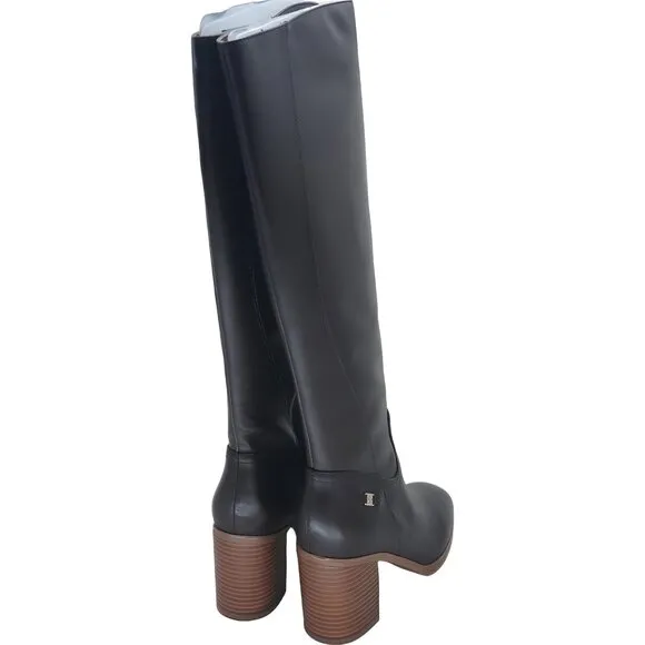 Giani Bernini Women's Odettee Leather Zipper Riding Boots Brown 9M