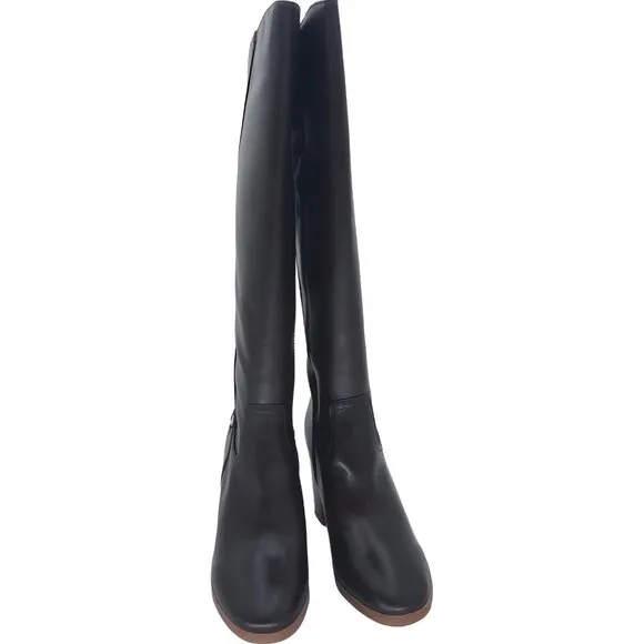 Giani Bernini Women's Odettee Leather Zipper Riding Boots Brown 9M