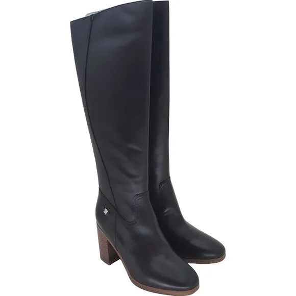 Giani Bernini Women's Odettee Leather Zipper Riding Boots Brown 9M