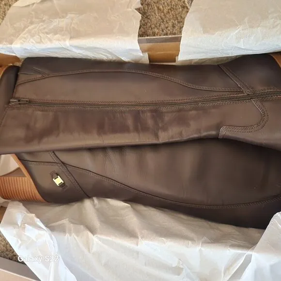 Giani Bernini Women's Odetteel Leather Brown Toe Knee-High Boots. NIB. Various