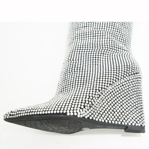 Gianni Bini. GaborTwo Rhinestone Pointed Toe Tall Wedge Boots.