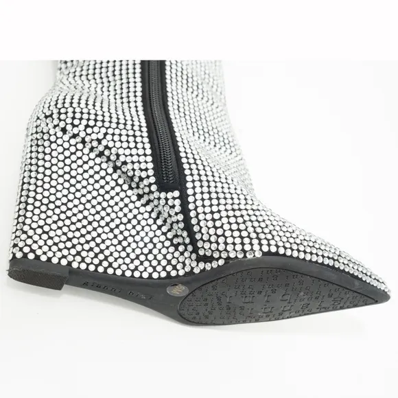 Gianni Bini. GaborTwo Rhinestone Pointed Toe Tall Wedge Boots.