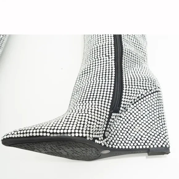 Gianni Bini. GaborTwo Rhinestone Pointed Toe Tall Wedge Boots.