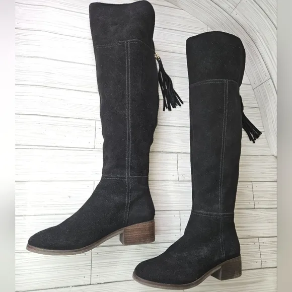 Gibson Latimer Ammelia Over the Knee Suede Boots in Black Size 6.5