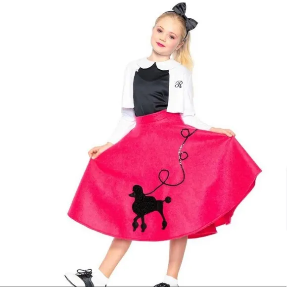 🐩Girls 50’s Poodle sockhop costume