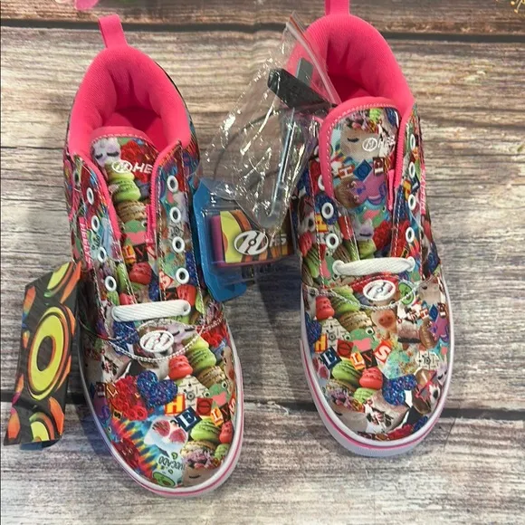 Girls Heelys Little Kid (Sz 8) and Big Kid (Sz 9) Pro 20 Print Sneakers • NWT!