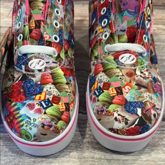 Girls Heelys Little Kid (Sz 8) and Big Kid (Sz 9) Pro 20 Print Sneakers • NWT!