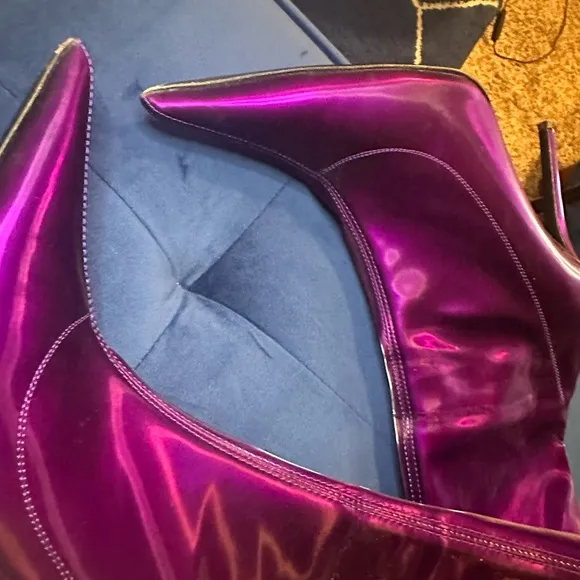 Giuseppe Zanotti Purple Heeled Boots Sleek Silhouette