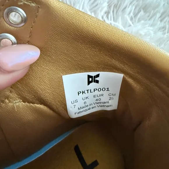 Gold High-Top MAGA Sneakers with American Flag Detail NWOT