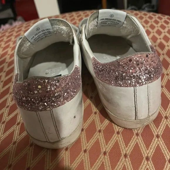 Golden Goose Classic Superstar Purple Glitter Shoes Sz 9 EU 39