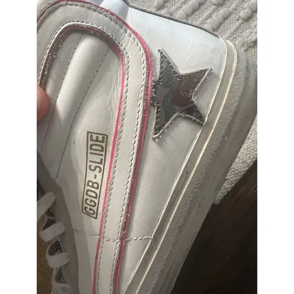 Golden Goose Slide Sneakers Womens Slide In Mid-Top Shoes Camo/Pink Sz 41 US-10