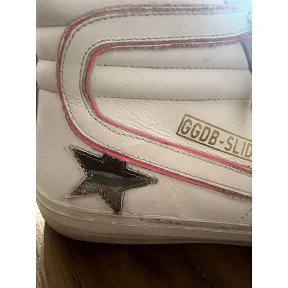 Golden Goose Slide Sneakers Womens Slide In Mid-Top Shoes Camo/Pink Sz 41 US-10