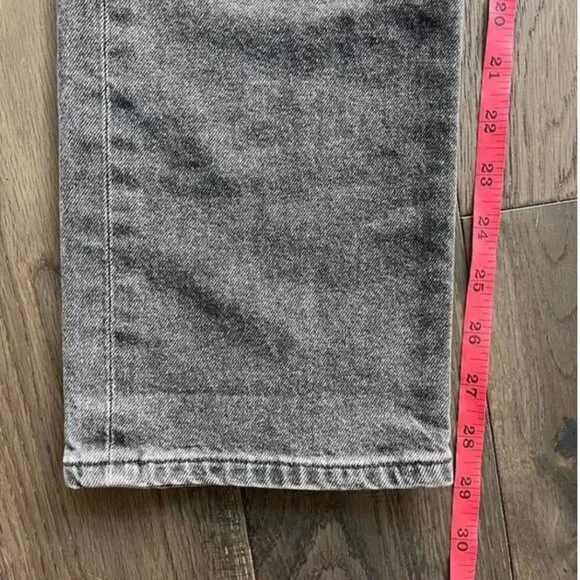 Goldsign High Rise Button Fly Jeans Size 26 Charcoal Straight Leg Anthropologie