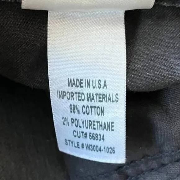 Goldsign High Rise Button Fly Jeans Size 26 Charcoal Straight Leg Anthropologie