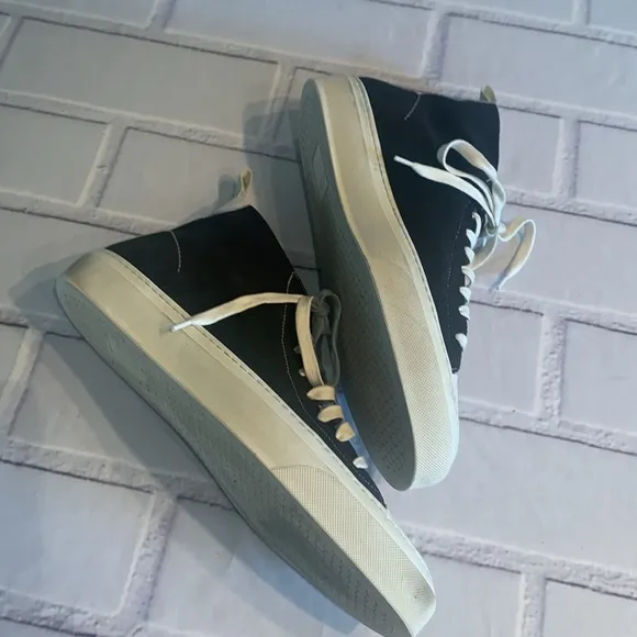 Good Man Brand Black and White High-Top Sneakers