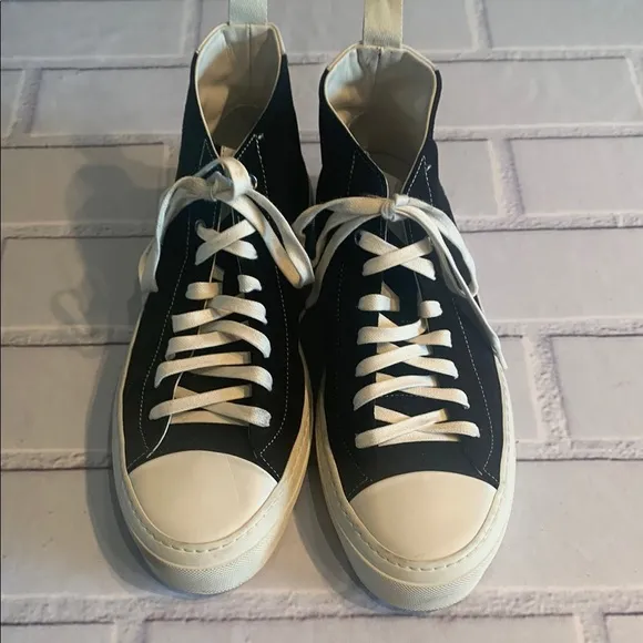 Good Man Brand Black and White High-Top Sneakers