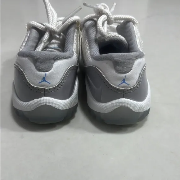 Gray and White Jordan 11 Low Sneakers
