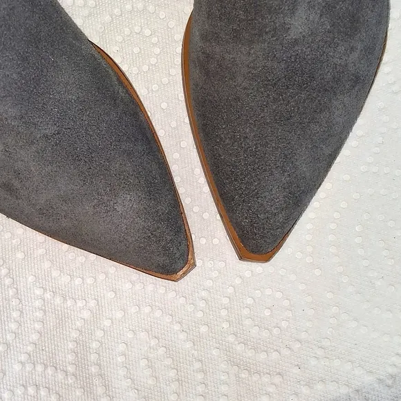 Gray Suede Ankle Boots