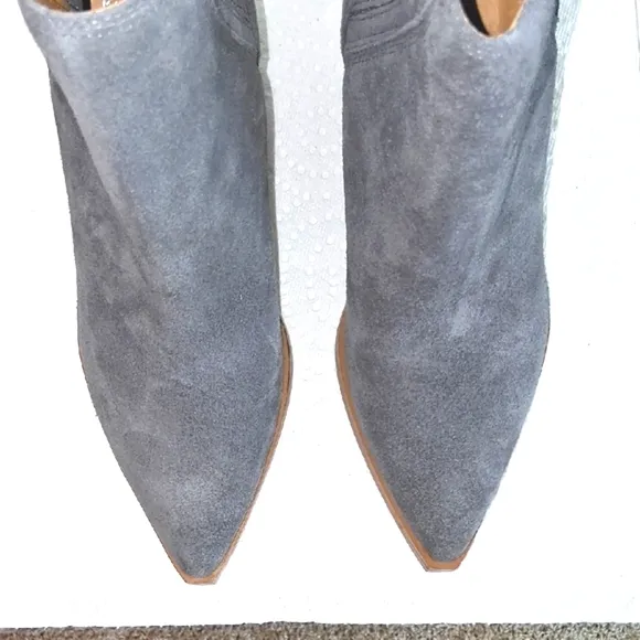 Gray Suede Ankle Boots