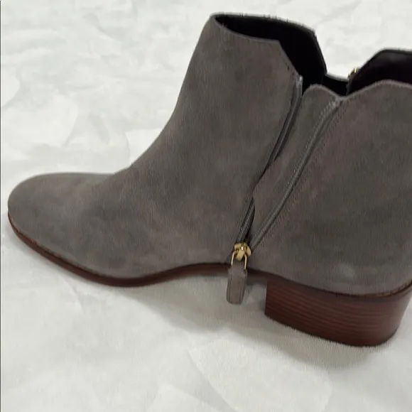 Gray Suede Ankle Boots
