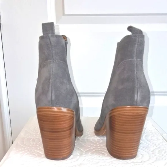 Gray Suede Ankle Boots