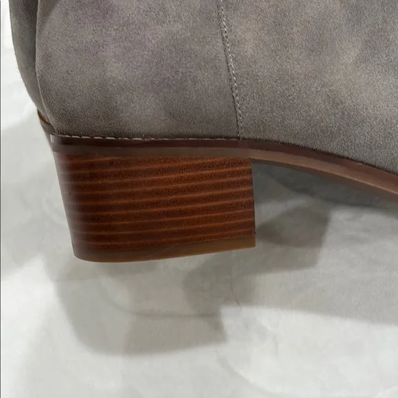 Gray Suede Ankle Boots